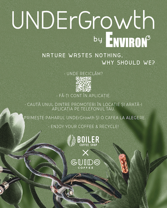 UNDErGrowth: instalația-manifest prin care ENVIRON aduce natura, tehnologia și reciclarea în centrul Bucureștiului
